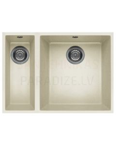 ELLECI stone mass kitchen sink QUADRA 150 UNDERMOUNT Bianco Antico 56x44 cm