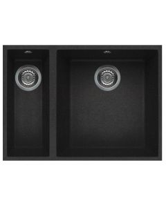 ELLECI stone mass kitchen sink QUADRA 150 UNDERMOUNT Nero Pietra 56x44 cm