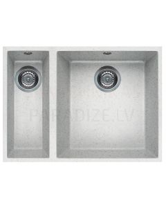 ELLECI stone mass kitchen sink QUADRA 150 UNDERMOUNT Bianco Pietra 56x44 cm