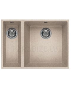 ELLECI akmens masas virtuves izlietne QUADRA 150 UNDERMOUNT Avena 56x44 cm