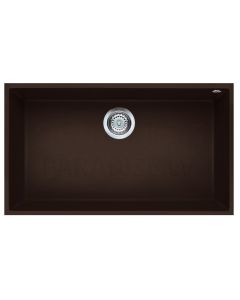 ELLECI akmens masas virtuves izlietne QUADRA 130 UNDERMOUNT Espresso 76x44 cm