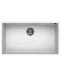 ELLECI akmens masas virtuves izlietne QUADRA 130 UNDERMOUNT Bianco 76x44 cm