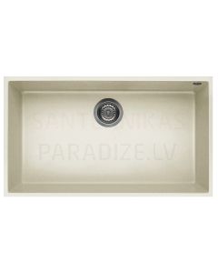 ELLECI stone mass kitchen sink QUADRA 130 UNDERMOUNT Bianco Antico 76x44 cm