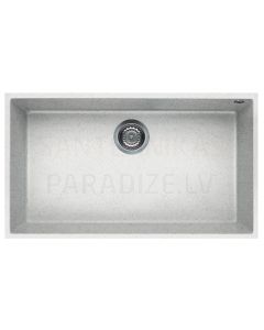 ELLECI stone mass kitchen sink QUADRA 130 UNDERMOUNT Bianco Pietra 76x44 cm