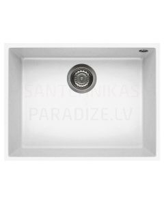 ELLECI stone mass kitchen sink QUADRA 110 UNDERMOUNT White 58x44 cm