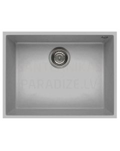ELLECI akmens masas virtuves izlietne QUADRA 110 UNDERMOUNT Aluminium 58x44 cm