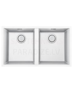 ELLECI akmens masas virtuves izlietne INTEGRA 350 UNDERMOUNT Balts 76x43.5 cm