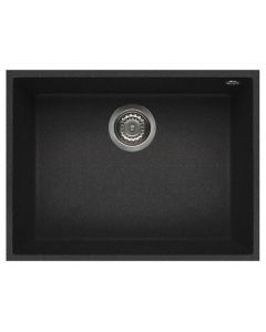 ELLECI stone mass kitchen sink QUADRA 110 UNDERMOUNT Nero Pietra 58x44 cm