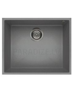 ELLECI akmens masės virtuvės kriauklė QUADRA 105 UNDERMOUNT Light grey 54x44 cm