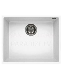 ELLECI stone mass kitchen sink QUADRA 105 UNDERMOUNT White 54x44 cm