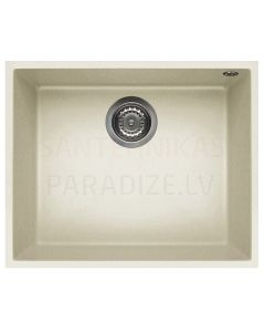 ELLECI stone mass kitchen sink QUADRA 105 UNDERMOUNT Bianco Antico 54x44 cm