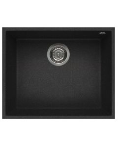 ELLECI akmens masės virtuvės kriauklė QUADRA 105 UNDERMOUNT Nero Pietra 54x44 cm