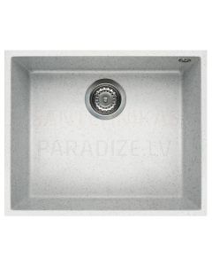 ELLECI akmens masės virtuvės kriauklė QUADRA 105 UNDERMOUNT Bianco Pietra 54x44 cm