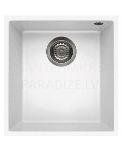 ELLECI stone mass kitchen sink QUADRA 100 UNDERMOUNT White 38x44 cm