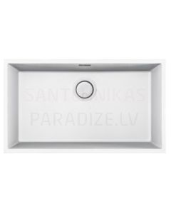 ELLECI akmens masas virtuves izlietne INTEGRA 130 UNDERMOUNT Balts 76x44 cm