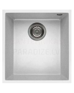 ELLECI akmens masas virtuves izlietne QUADRA 100 UNDERMOUNT Bianco 38x44 cm
