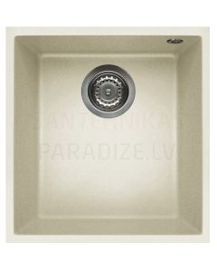ELLECI akmens masas virtuves izlietne QUADRA 100 UNDERMOUNT Bianco Antico 38x44 cm