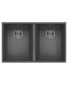 ELLECI akmens masas virtuves izlietne QUADRA 340 UNDERMOUNT Titanium 77x46 cm