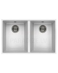 ELLECI akmens masas virtuves izlietne QUADRA 340 UNDERMOUNT Bianco 77x46 cm