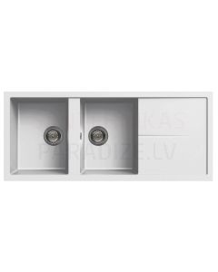 ELLECI akmens masas virtuves izlietne UNICO 500 Bianco 116x50 cm