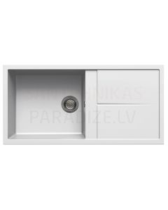 ELLECI akmens masas virtuves izlietne UNICO 480 Bianco 100x50 cm
