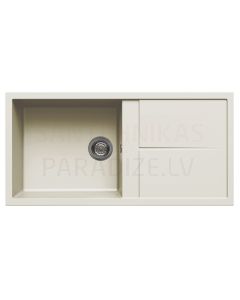 ELLECI akmens masas virtuves izlietne UNICO 480 Bianco Antico 100x50 cm