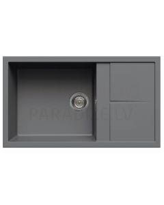 ELLECI akmens masas virtuves izlietne UNICO 410 Titanium 86x50 cm