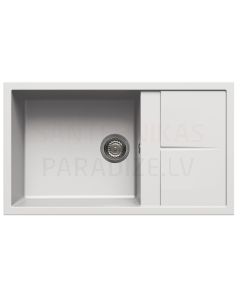 ELLECI akmens masas virtuves izlietne UNICO 410 Bianco 86x50 cm