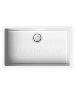 ELLECI akmens masas virtuves izlietne ZEN 130 Balts 75.6x45.6 cm