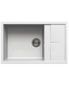 ELLECI akmens masas virtuves izlietne UNICO 310 Bianco 78x50 cm