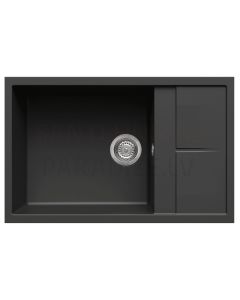 ELLECI stone mass kitchen sink UNICO 310 Nero 78x50 cm