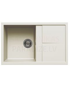 ELLECI akmens masas virtuves izlietne UNICO 300 Bianco Antico 79x50 cm