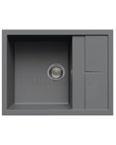 ELLECI akmens masas virtuves izlietne UNICO 125 Titanium 65x50 cm