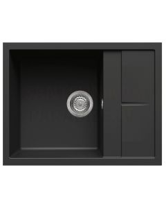 ELLECI stone mass kitchen sink UNICO 125 Nero 65x50 cm