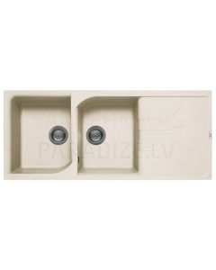 ELLECI stone mass kitchen sink EGO 500 Bianco Antico 116x50 cm