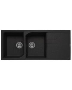 ELLECI stone mass kitchen sink EGO 500 Nero Pietra 116x50 cm