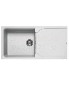 ELLECI akmens masas virtuves izlietne EGO 480 Bianco 100x50 cm