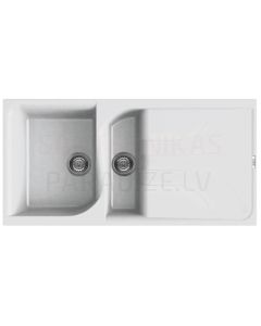 ELLECI akmens masas virtuves izlietne EGO 475 Bianco 100x50 cm