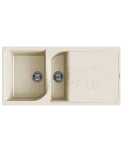 ELLECI akmens masas virtuves izlietne EGO 475 Bianco Antico 100x50 cm