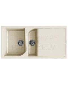 ELLECI stone mass kitchen sink EGO 475 Bianco Antico 100x50 cm