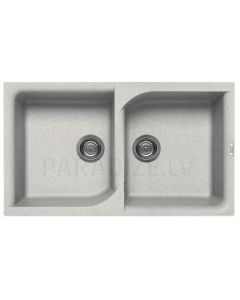 ELLECI stone mass kitchen sink EGO 450 Bianco Pietra 86x50 cm