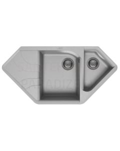 ELLECI кухонная раковина из каменной массы EGO CORNER Aluminium 100x50 см