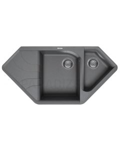 ELLECI akmens masas virtuves izlietne EGO CORNER Titanium 100x50 cm