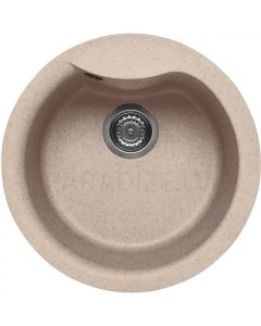ELLECI akmens masas virtuves izlietne EGO ROUND Avena 48.5x48.5 cm