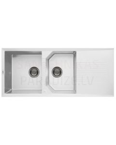 ELLECI akmens masas virtuves izlietne TEKNO 500 Bianco 116x50 cm