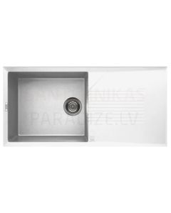 ELLECI akmens masas virtuves izlietne TEKNO 480 Bianco 100x50 cm