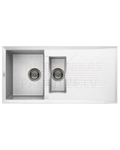 ELLECI akmens masas virtuves izlietne TEKNO 475 Bianco 100x50 cm