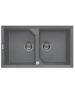 ELLECI akmens masas virtuves izlietne TEKNO 450 Titanium 86x50 cm
