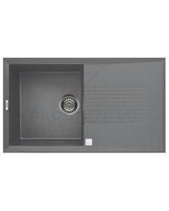 ELLECI akmens masas virtuves izlietne TEKNO 400 Titanium 86x50 cm