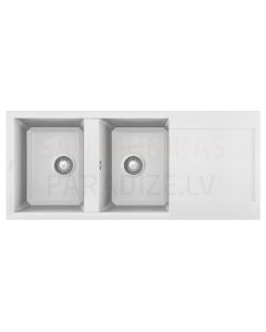 ELLECI akmens masas virtuves izlietne EASY 500 Bianco 116x50 cm